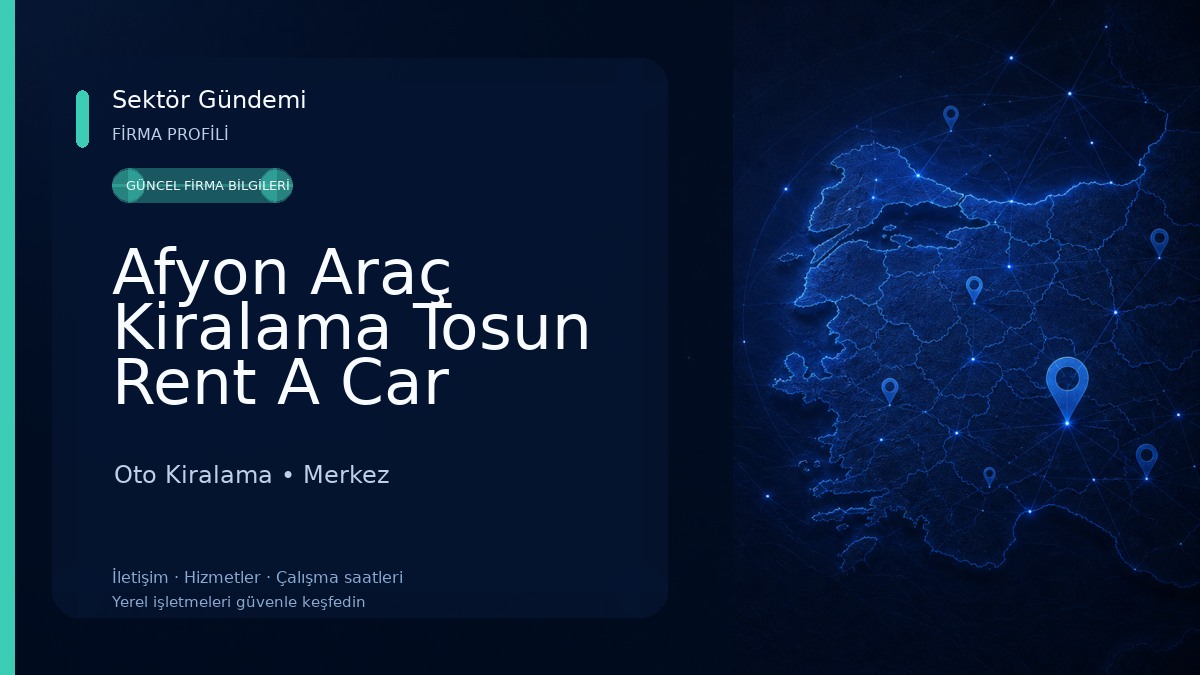 Afyon Araç Kiralama Tosun Rent A Car 