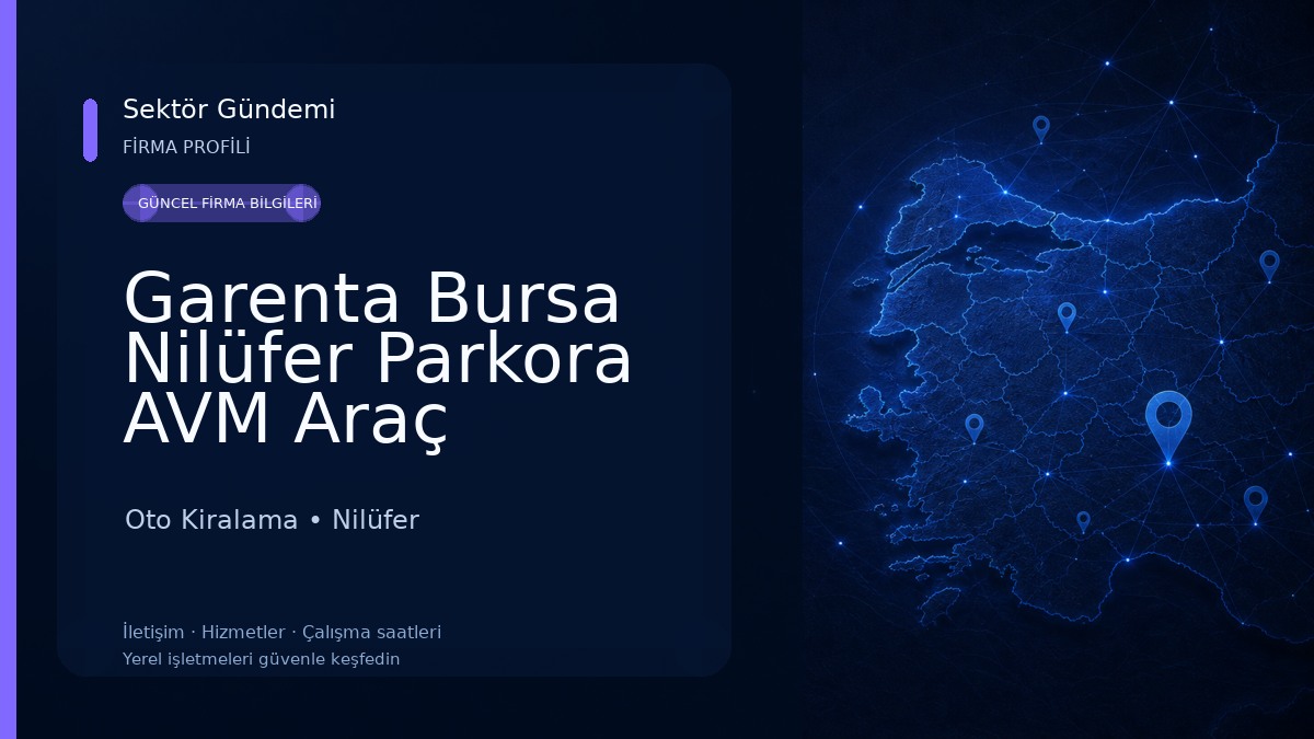 Garenta Bursa Nilüfer Parkora AVM Araç Kiralama Oto Kiralama