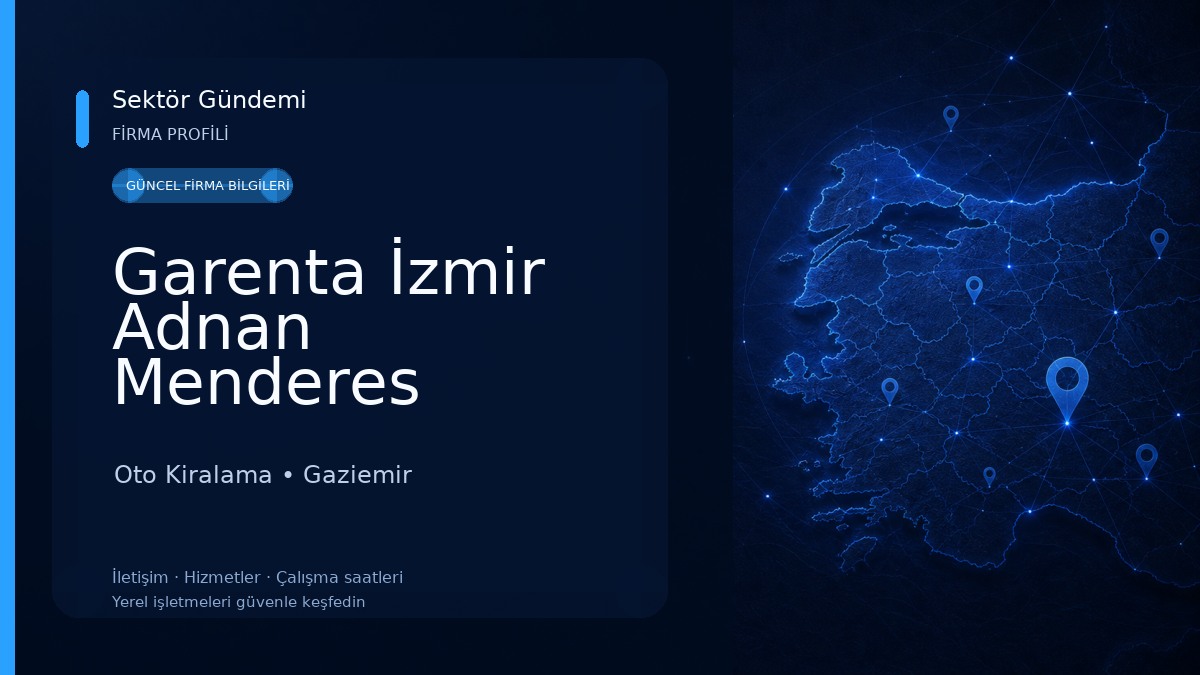 Garenta İzmir Adnan Menderes Havalimanı Araç Kiralama Oto Kiralama
