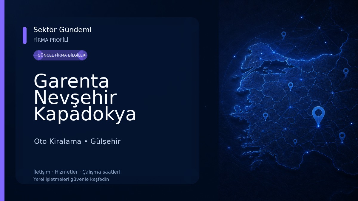 Garenta Nevşehir Kapadokya Havalimanı Araç Kiralama Oto Kiralama