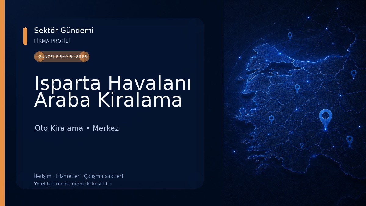 Isparta Havalanı Araba Kiralama Oto Kiralama
