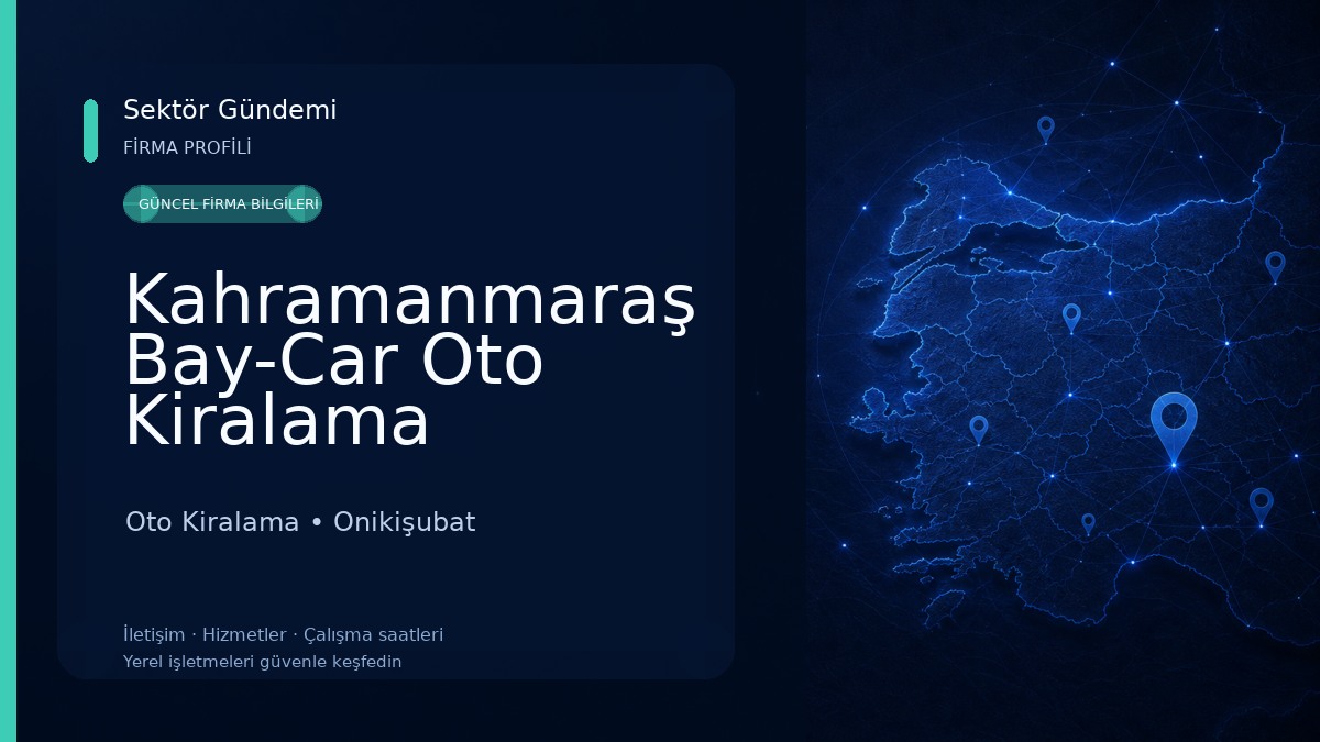 Kahramanmaraş Bay-Car Oto Kiralama Oto Kiralama