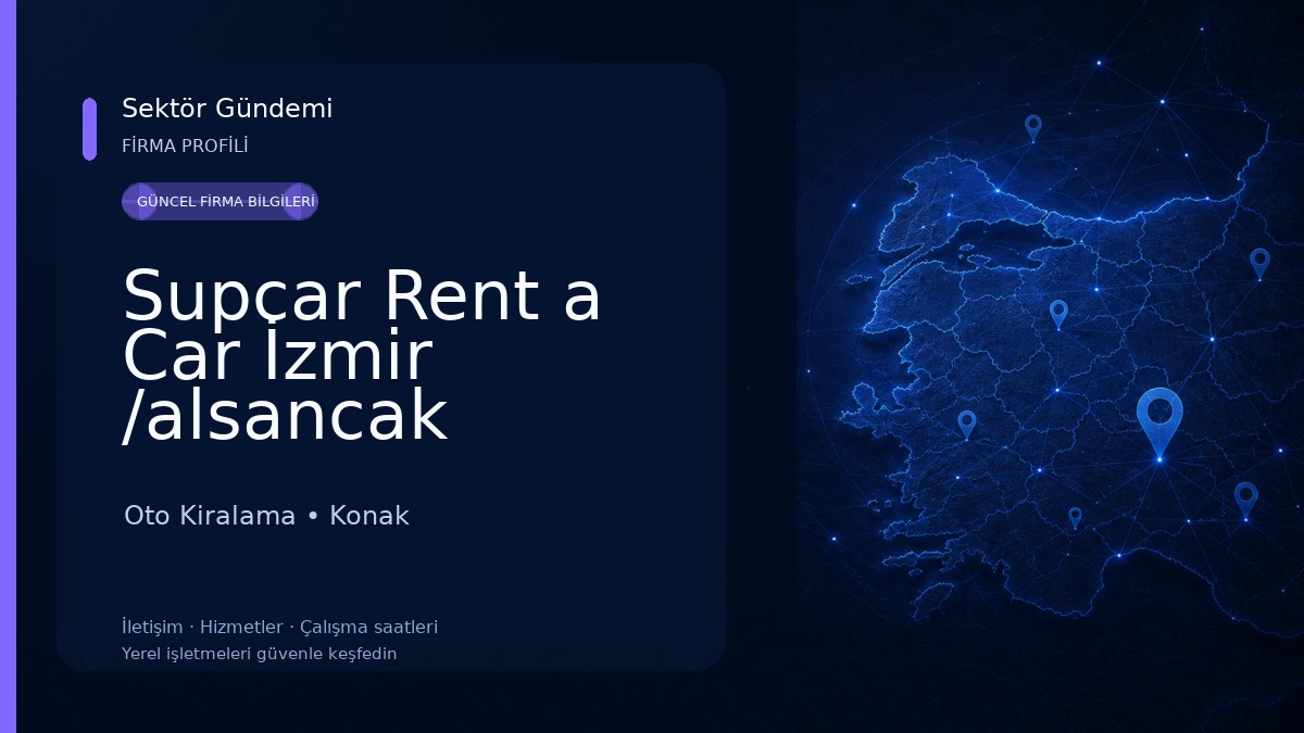 Supcar Rent a Car İzmir /alsancak Oto Kiralama