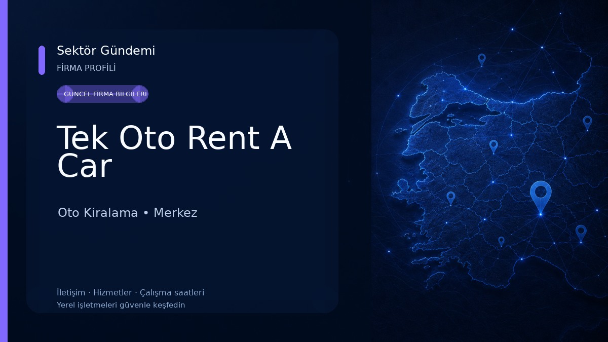Tek Oto Rent A Car Oto Kiralama